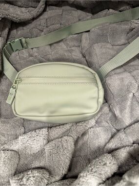 Mint Green Faux Leather Belt Bag